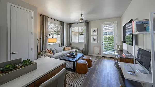 1 bedroom model Overall LR to BY